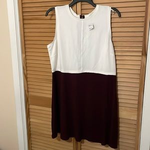 Plus size Forever 21 maroon and white dress